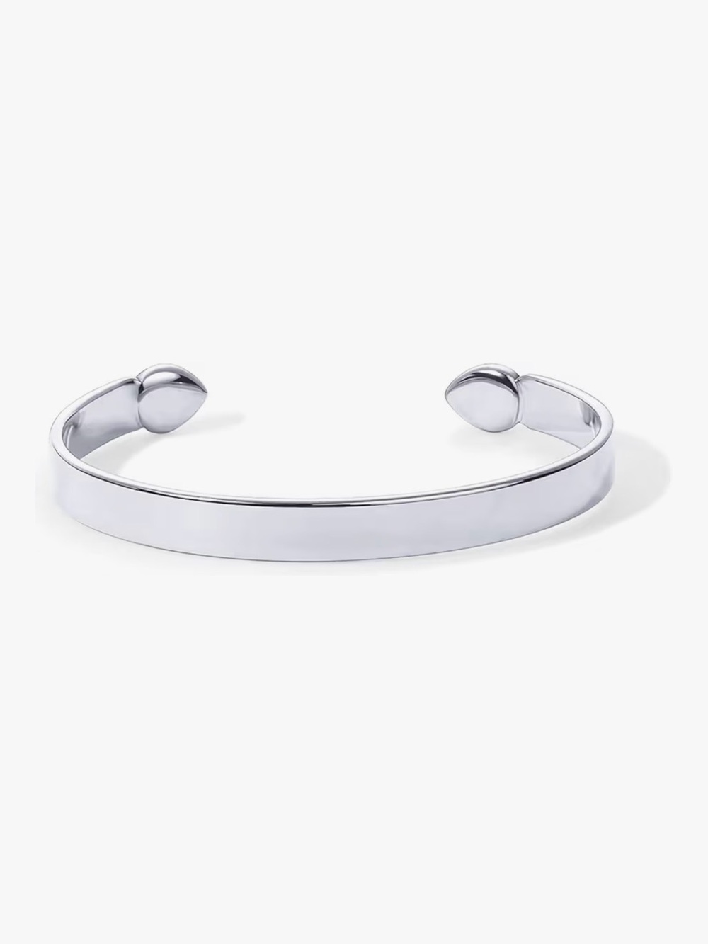 14k white gold plated Open Cuff Bracelet. Sterling silver bracelet waterproof.